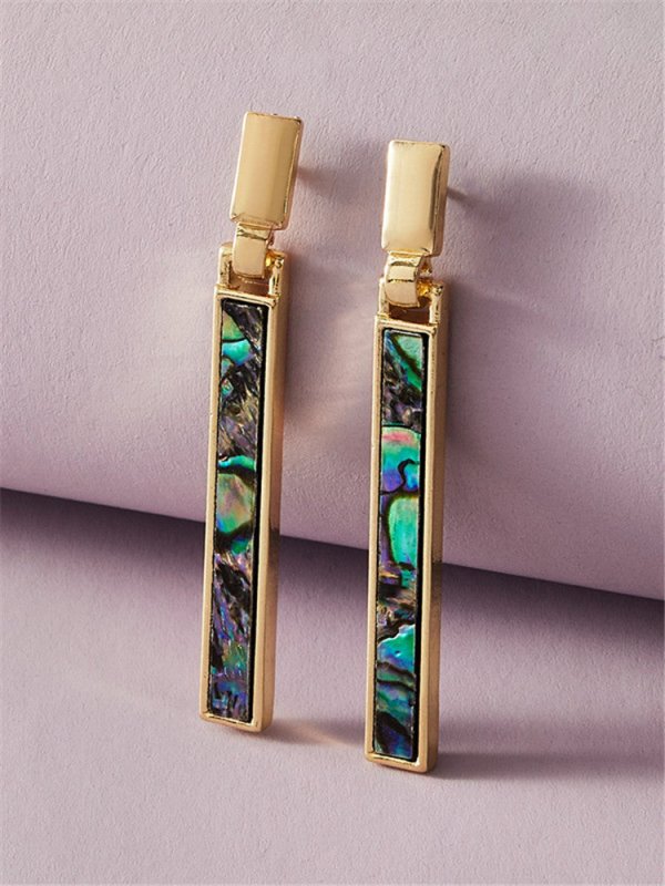 Temperament Fashion Big Abalone Shell Female Earrings With Personality All-match-Jewearrings