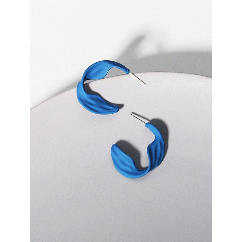 Temperament Klein Blue Paint Earrings Female Ear Clip Without Pierced Ears-Jewearrings