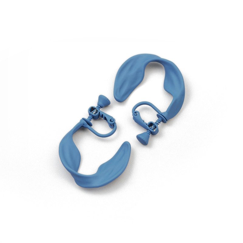 Temperament Klein Blue Paint Earrings Female Ear Clip Without Pierced Ears-Jewearrings