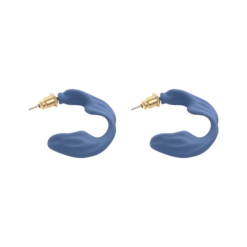 Temperament Klein Blue Paint Earrings Female Ear Clip Without Pierced Ears-Jewearrings