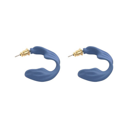 Temperament Klein Blue Paint Earrings Female Ear Clip Without Pierced Ears-Jewearrings