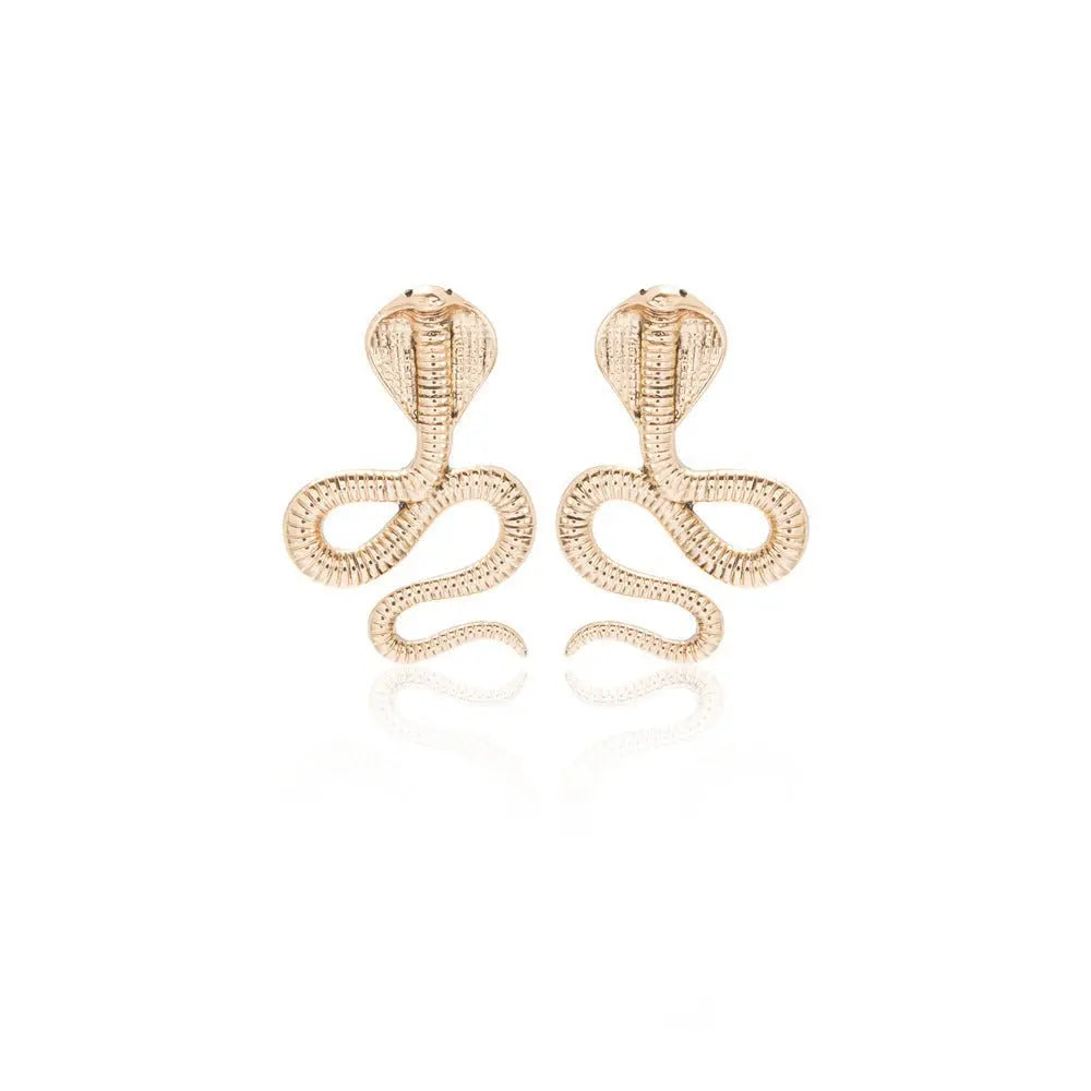 Temperament Snake Earrings - Metal Material-Jewearrings