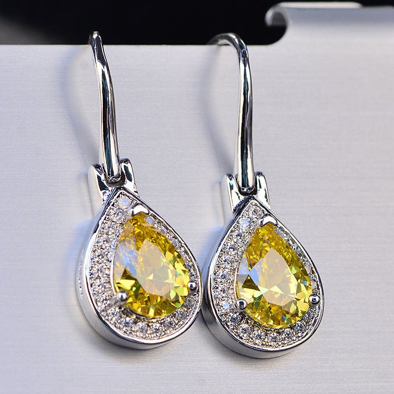 The New Drop-shaped Zircon Diamond Earrings Are Versatile-Jewearrings