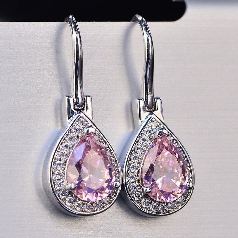 The New Drop-shaped Zircon Diamond Earrings Are Versatile-Jewearrings