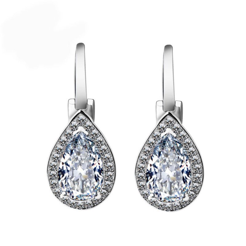 The New Drop-shaped Zircon Diamond Earrings Are Versatile-Jewearrings