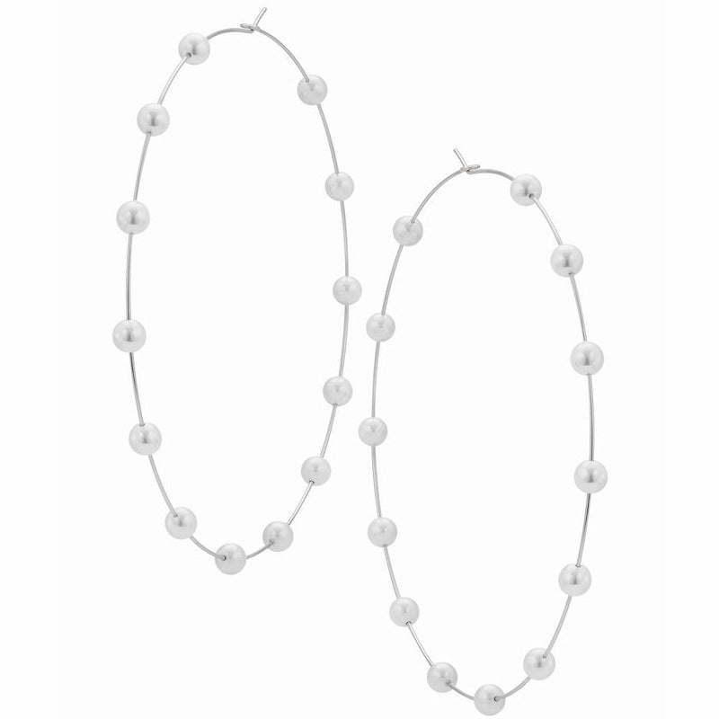 The New Pearl Big Circle Earrings Are Exaggerated-Jewearrings