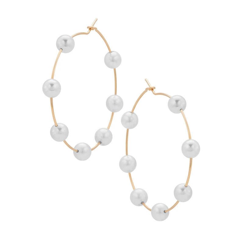 The New Pearl Big Circle Earrings Are Exaggerated-Jewearrings