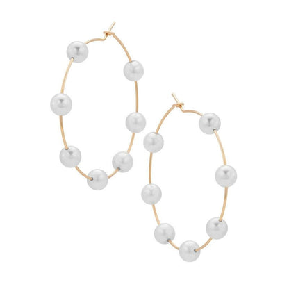 The New Pearl Big Circle Earrings Are Exaggerated-Jewearrings