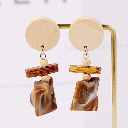 Thin Face Geometric Acrylic Earrings-Jewearrings