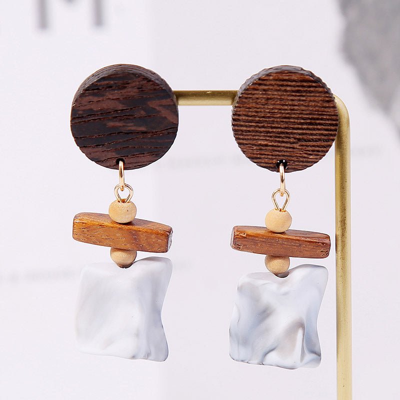 Thin Face Geometric Acrylic Earrings-Jewearrings