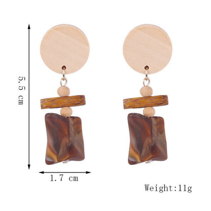 Thin Face Geometric Acrylic Earrings-Jewearrings