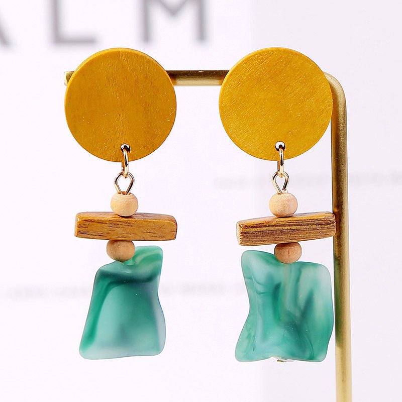 Thin Face Geometric Acrylic Earrings-Jewearrings