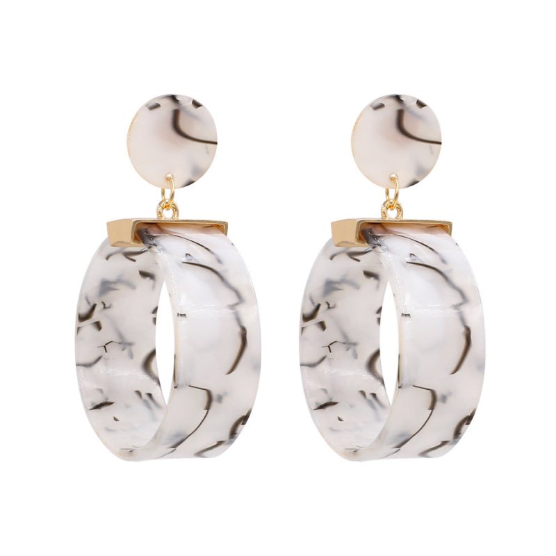 Three-dimensional round acrylic earrings-Jewearrings