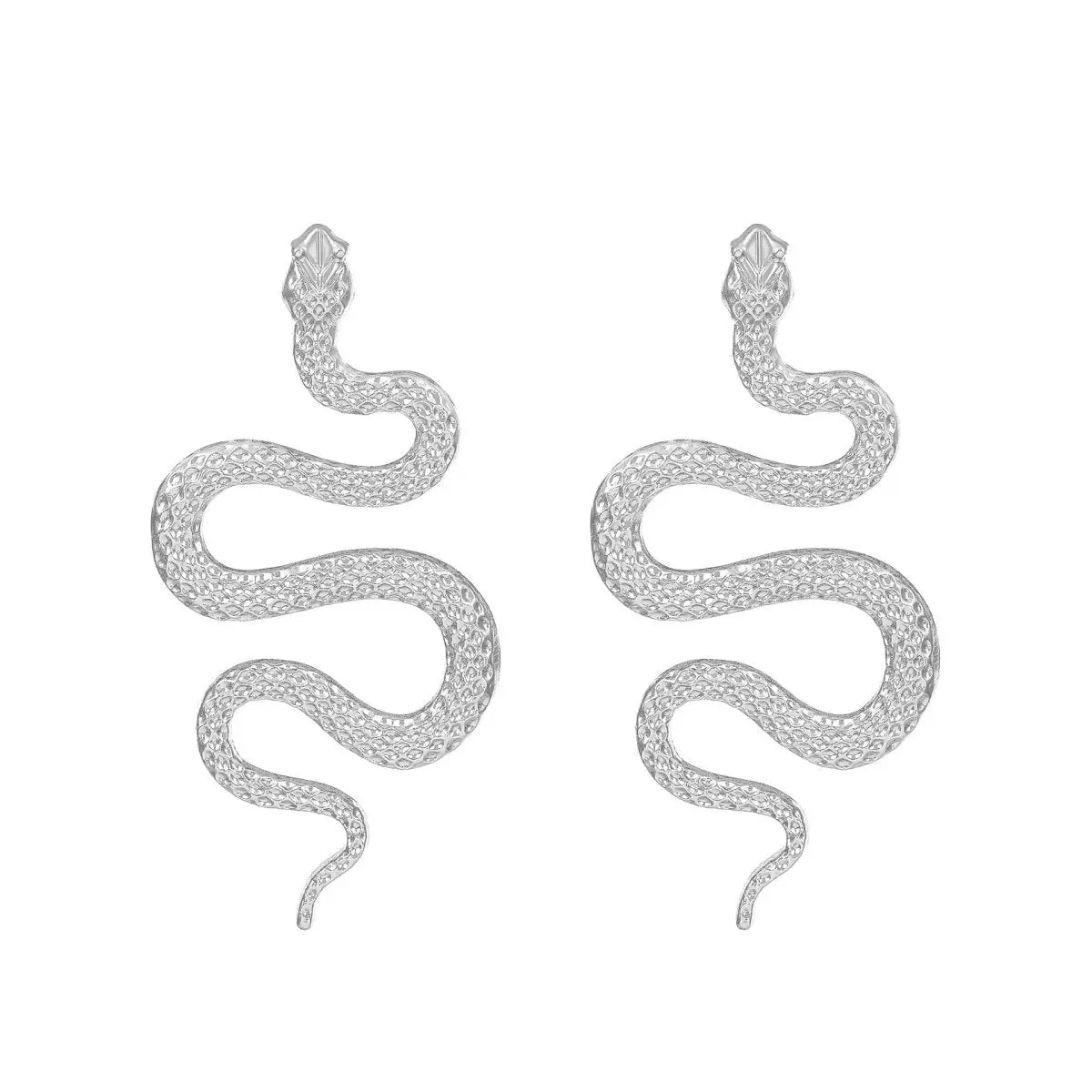 Three-Dimensional Snake Earrings - Fashion Punk-Jewearrings