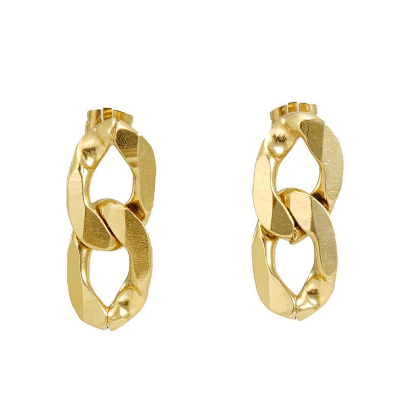 Titanium Earrings 18K Gold Plated Earrings-Jewearrings