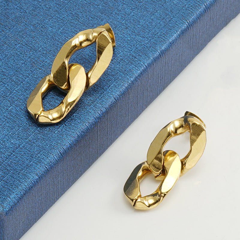 Titanium Earrings 18K Gold Plated Earrings-Jewearrings