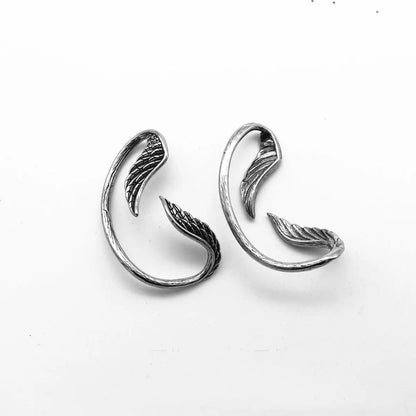 Titanium Earrings Angel Wings Ear Clip-Jewearrings