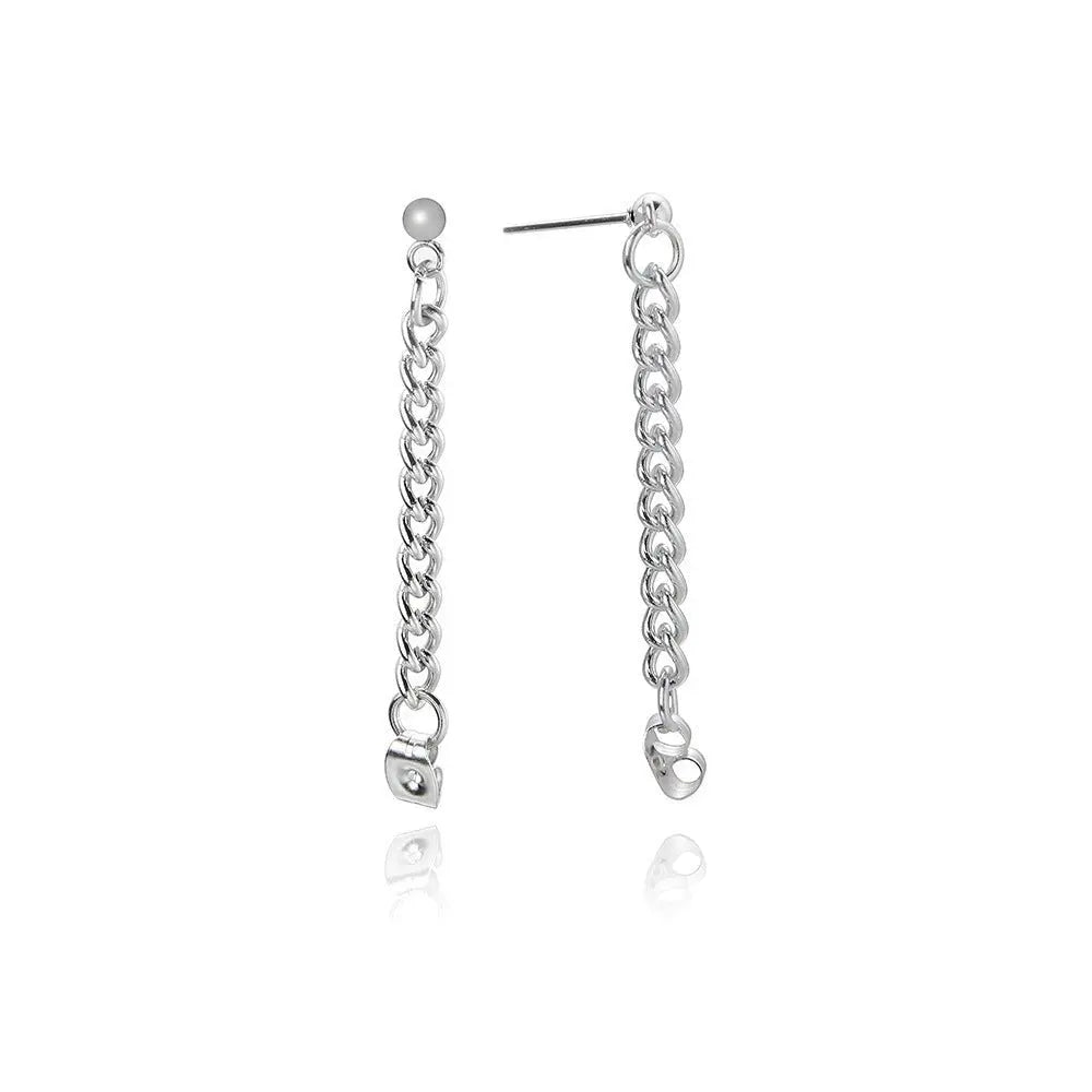 Titanium Earrings Back Hanging Chain-Jewearrings