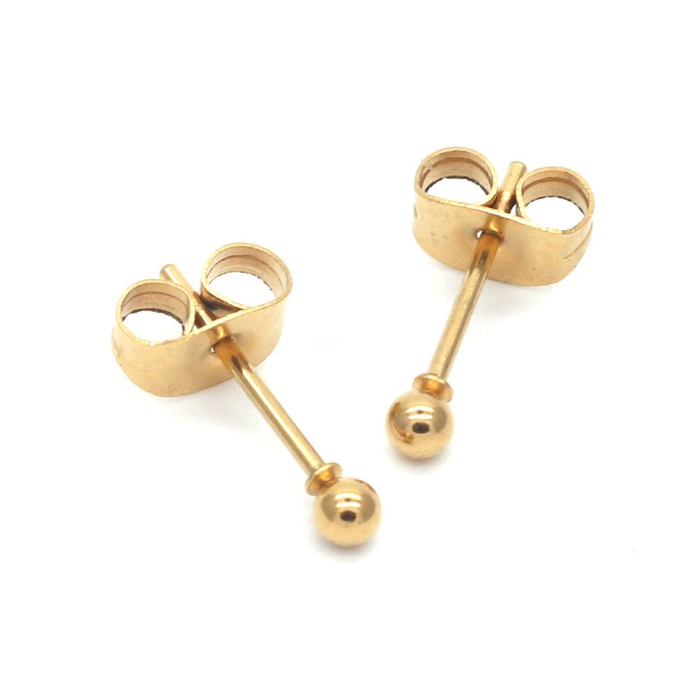 Titanium Earrings - Ball Stud Earrings-Jewearrings