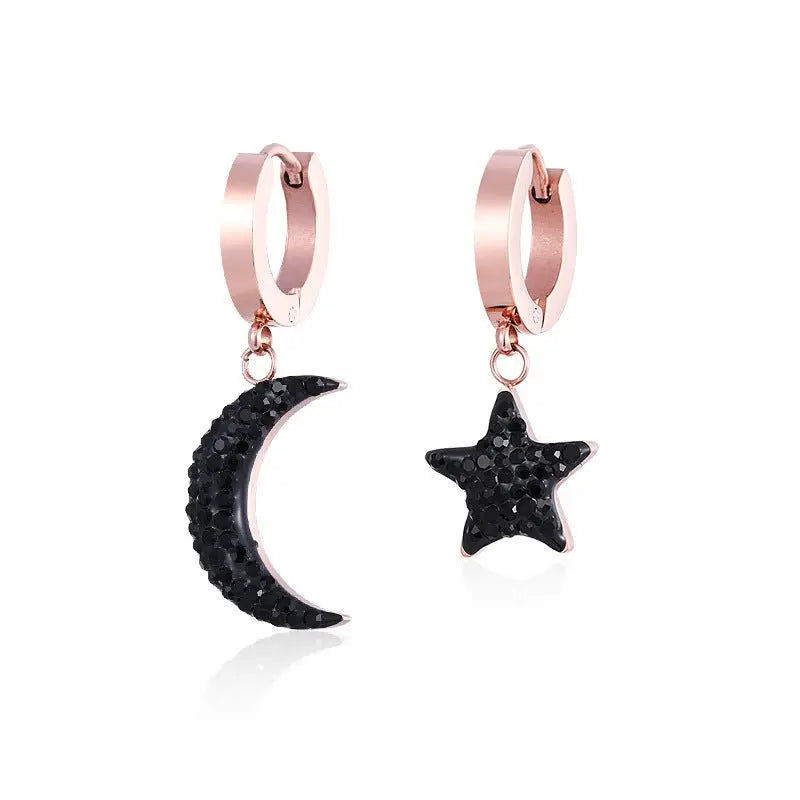 Titanium Earrings Bohemia Star Moon-Jewearrings