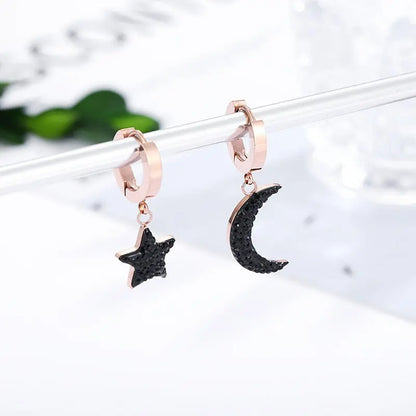 Titanium Earrings Bohemia Star Moon-Jewearrings