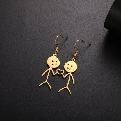 Titanium Earrings Cartoon Villain-Jewearrings