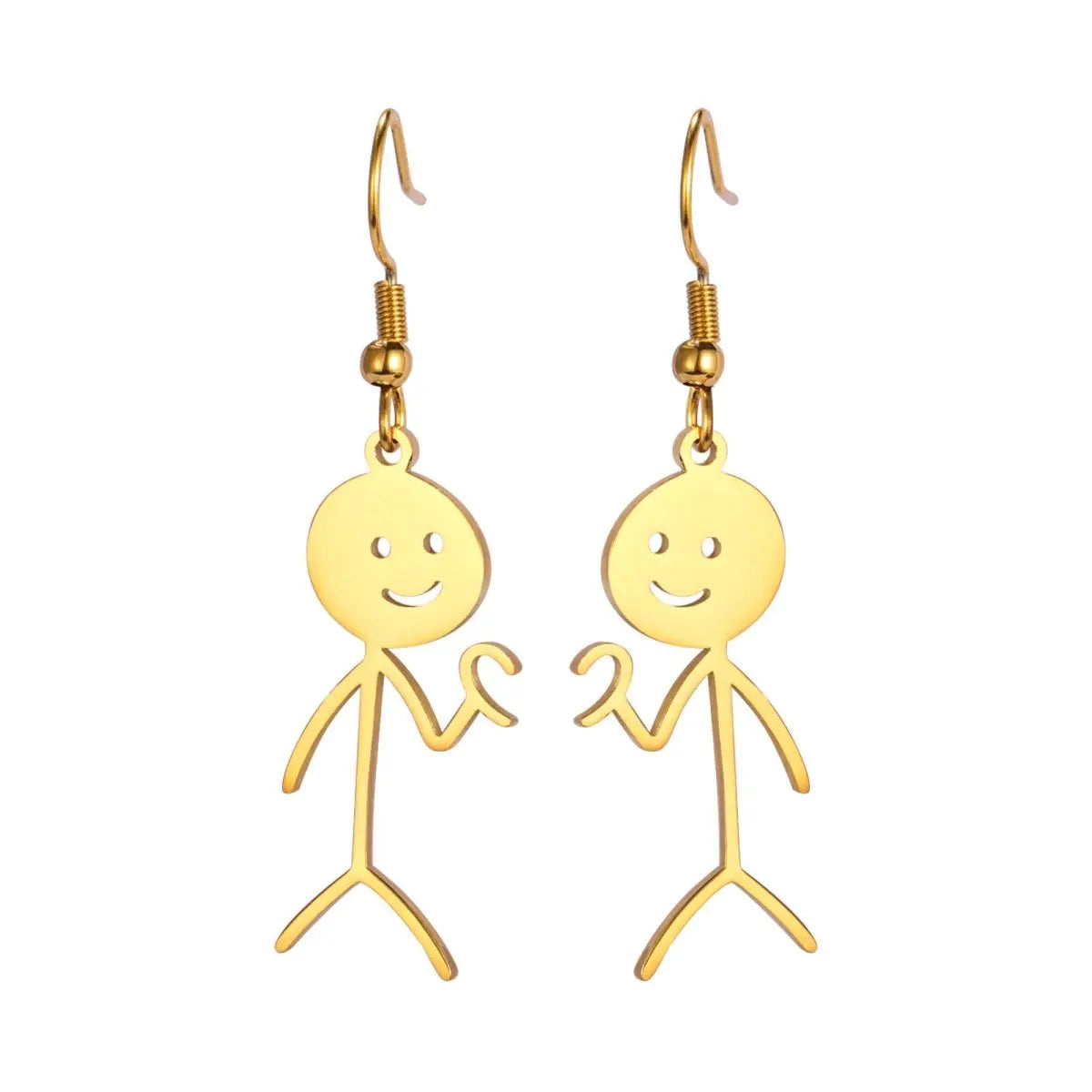 Titanium Earrings Cartoon Villain-Jewearrings