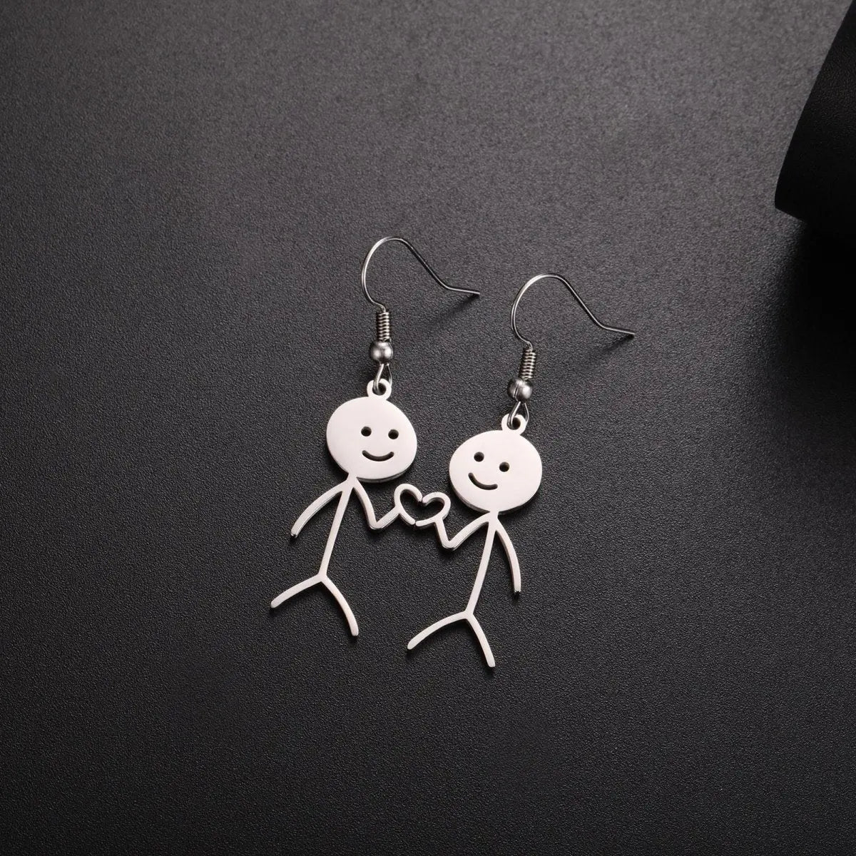 Titanium Earrings Cartoon Villain-Jewearrings