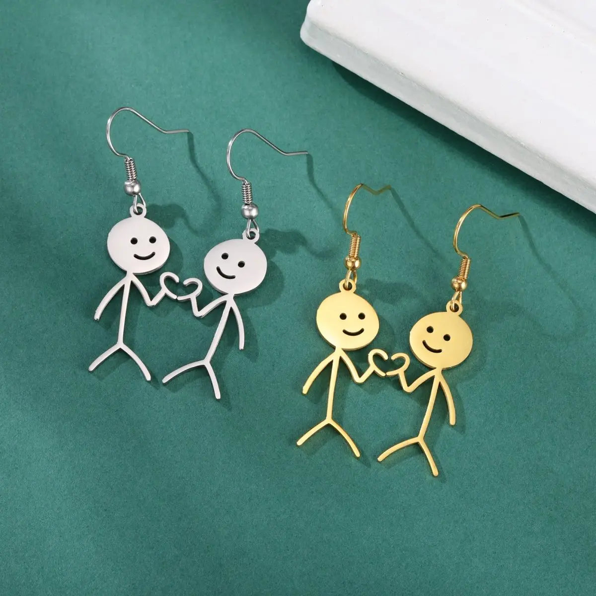 Titanium Earrings Cartoon Villain-Jewearrings