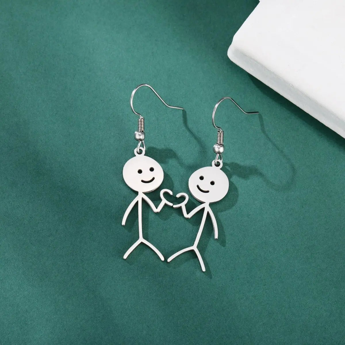 Titanium Earrings Cartoon Villain-Jewearrings