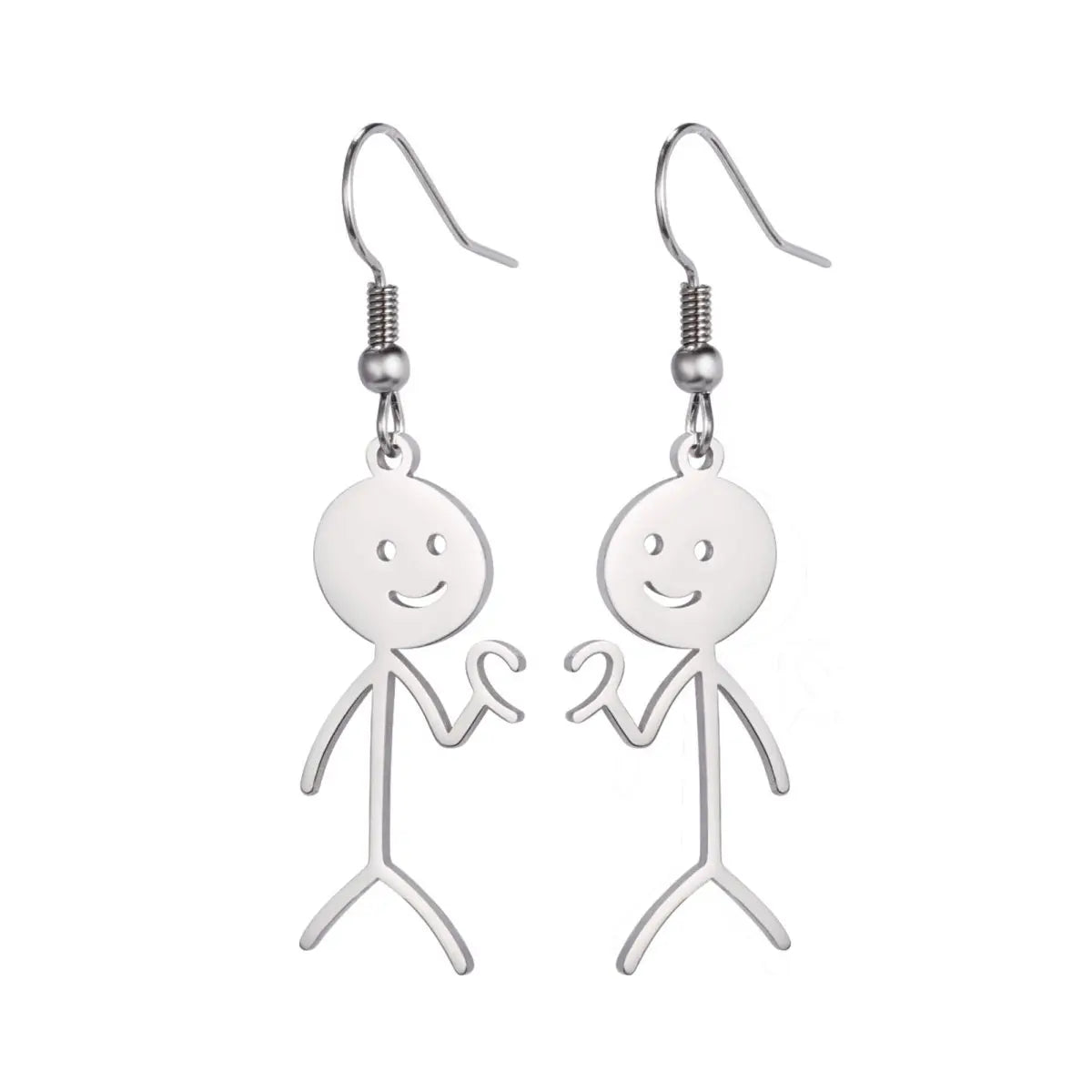 Titanium Earrings Cartoon Villain-Jewearrings