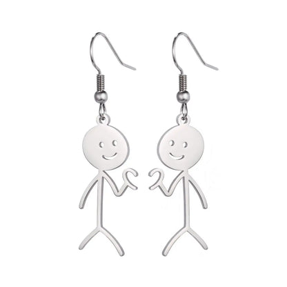 Titanium Earrings Cartoon Villain-Jewearrings