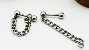 Titanium Earrings - Chain Earrings-Jewearrings