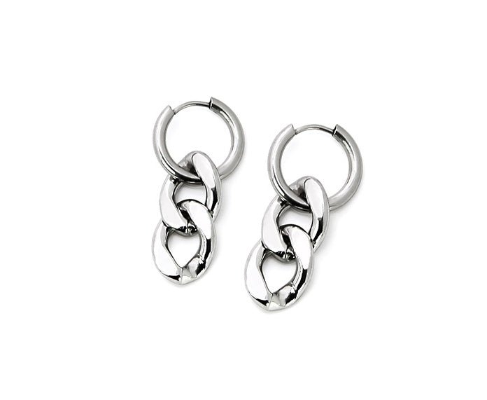 Titanium Earrings Chain Hoop-Jewearrings