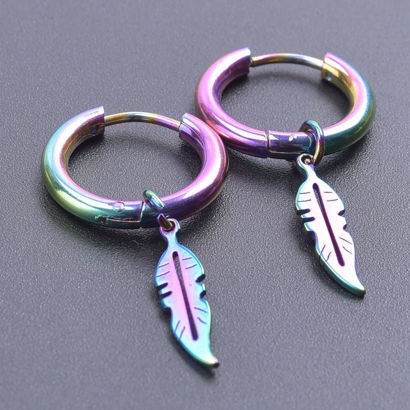 Titanium Earrings Colorful Tassel Drop Earrings-Jewearrings