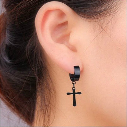 Titanium Earrings - Cool Trend Cross-Jewearrings