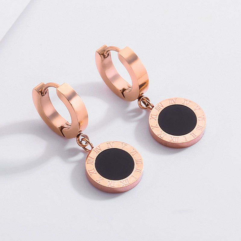 Titanium Earrings Creative Rose Gold Earrings Jewelry-Jewearrings