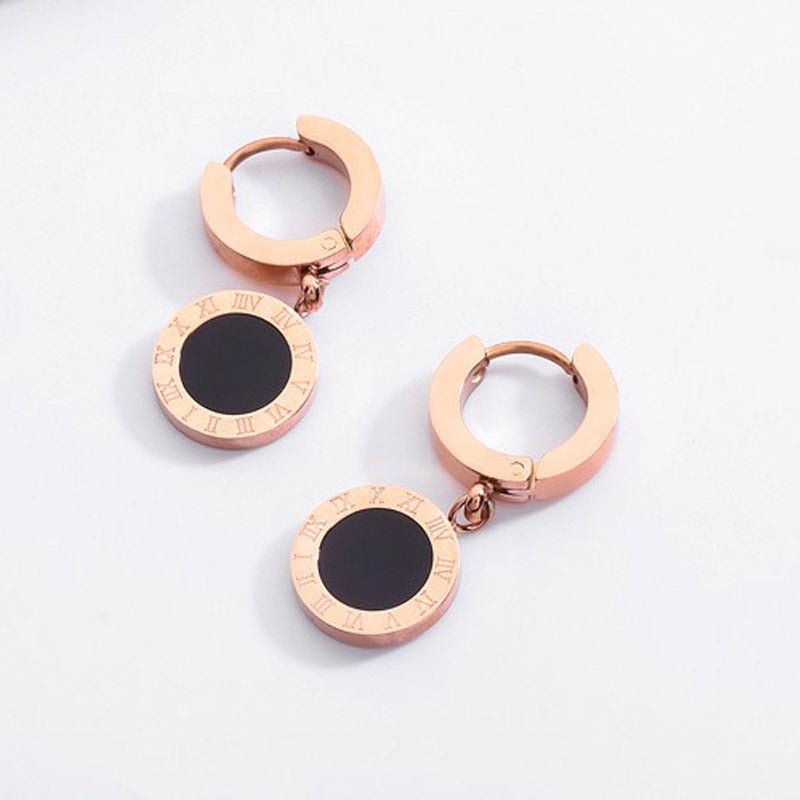 Titanium Earrings Creative Rose Gold Earrings Jewelry-Jewearrings