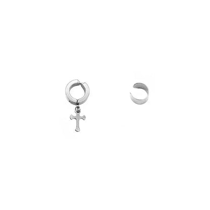 Titanium Earrings: Cross Ear Clip-Jewearrings