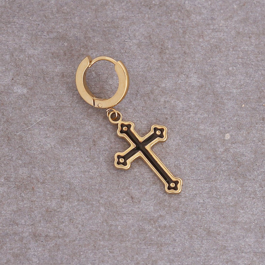 Titanium Earrings Cross Earrings-Jewearrings