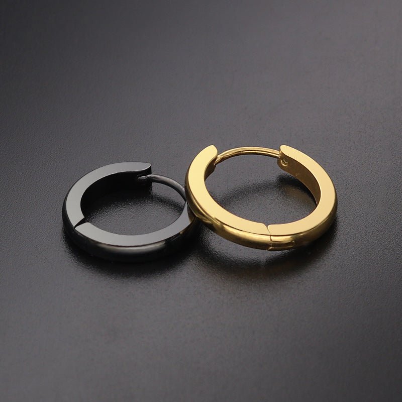 Titanium Earrings Curved Double-sided Earrings-Jewearrings