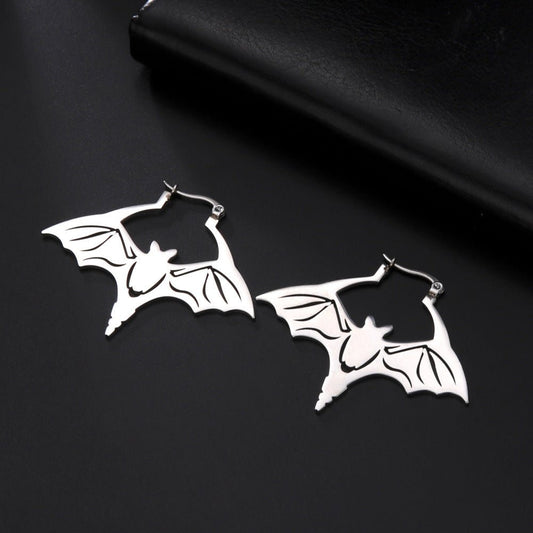 Titanium Earrings Cut Bat-Jewearrings