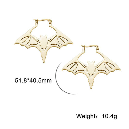 Titanium Earrings Cut Bat-Jewearrings