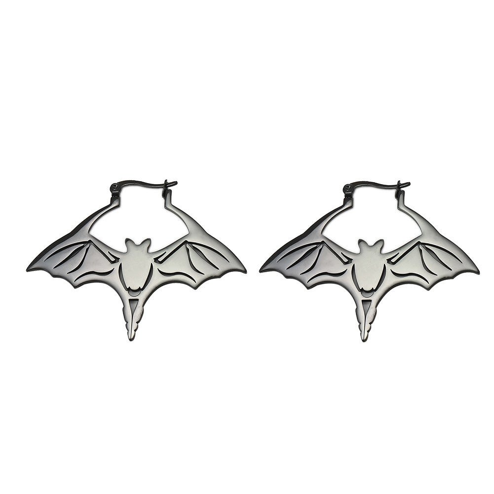 Titanium Earrings Cut Bat-Jewearrings