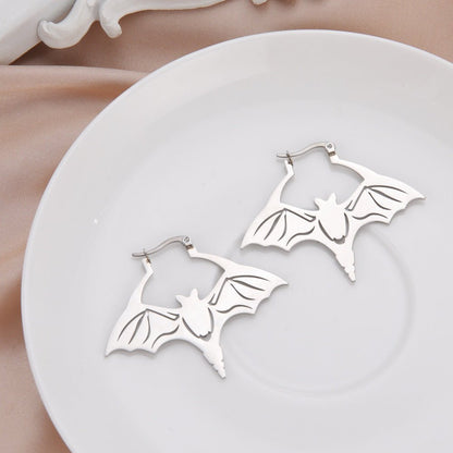 Titanium Earrings Cut Bat-Jewearrings