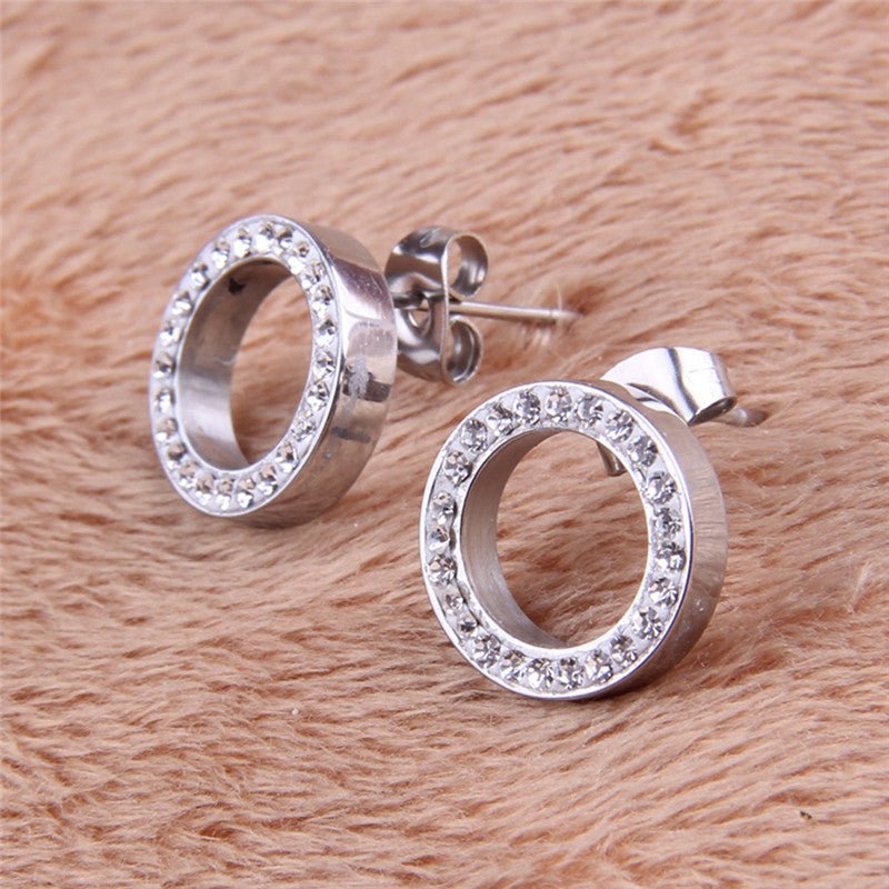 Titanium Earrings - Diamond Earrings-Jewearrings