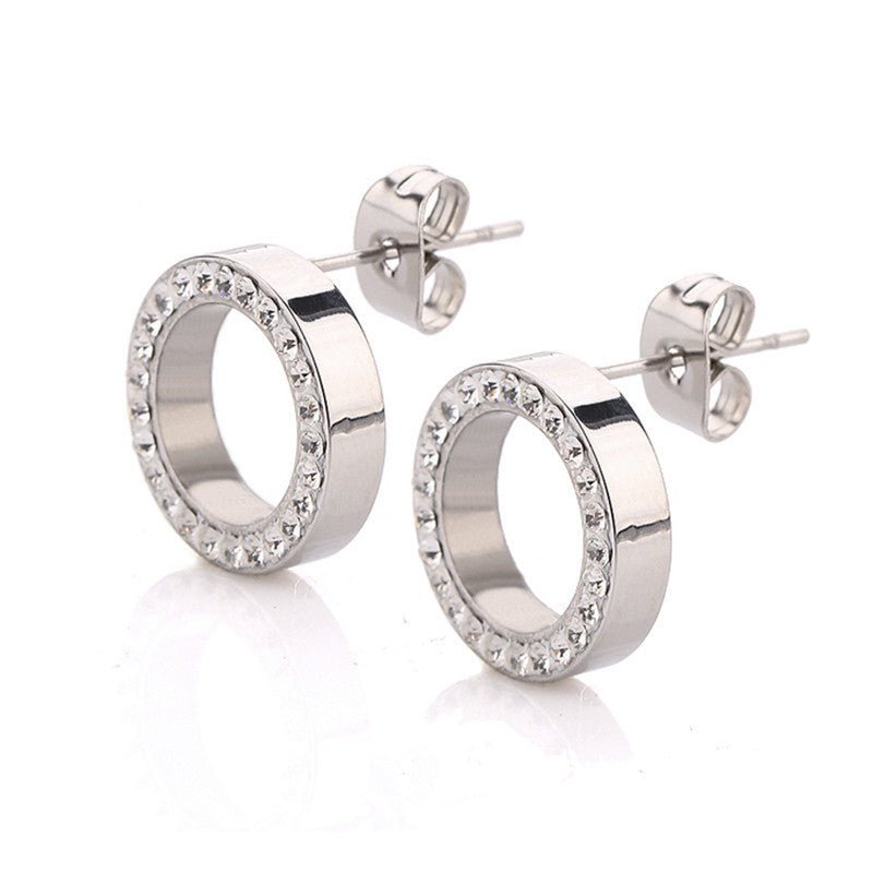 Titanium Earrings - Diamond Earrings-Jewearrings