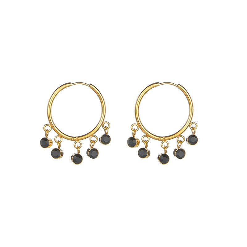 Titanium Earrings Diamond Ring Women-Jewearrings