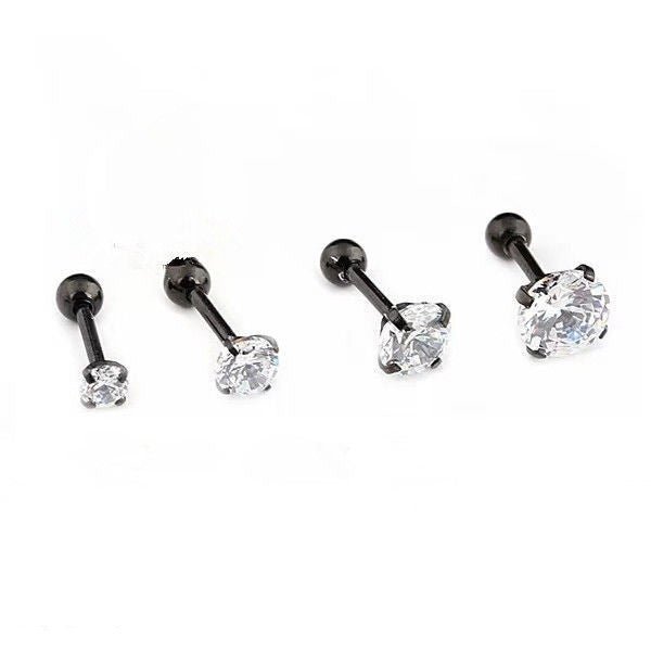 Titanium Earrings Diamond Small-Jewearrings