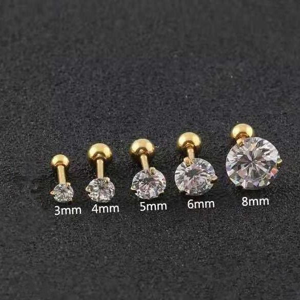 Titanium Earrings Diamond Small-Jewearrings